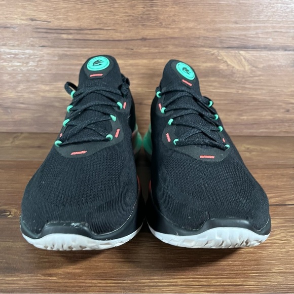 Under Armour Curry Flow Go Low ‘Viral Blue’ Knit Sneakers Shoes Men’s Size 12.5 - Picture 5 of 11